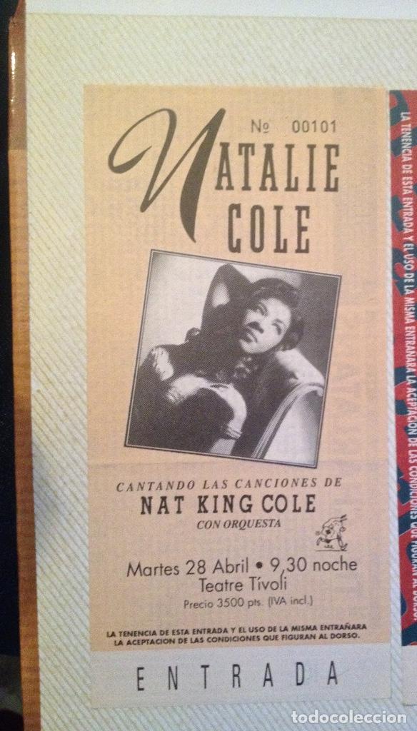 Entradas antiguas de conciertos: natalie cole entrada bcn sin romper - Foto 1