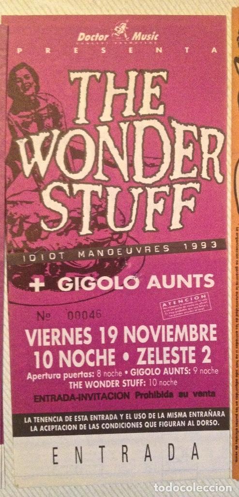 Entradas antiguas de conciertos: wonder stuff entrada bcn sin romper - Foto 1