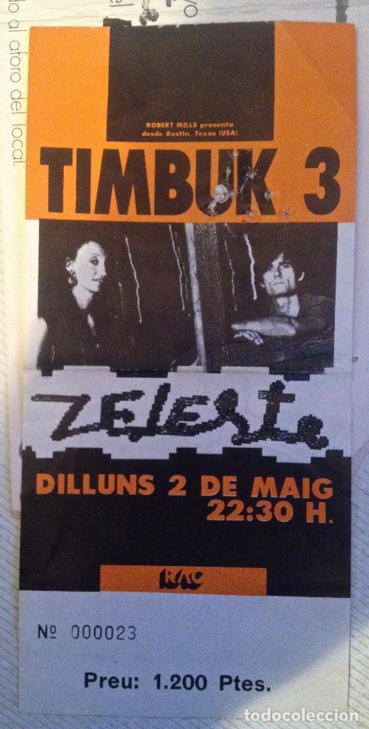 Entradas antiguas de conciertos: timbuk 3 entrada bcn - Foto 1