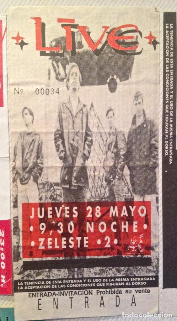 Entradas antiguas de conciertos: live entrada bcn sin romper - Foto 1