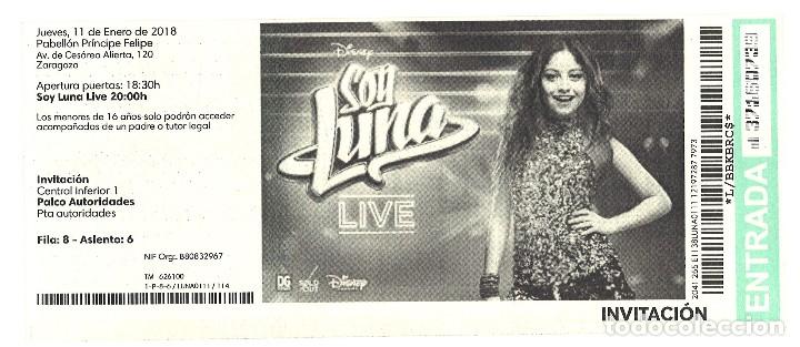 Entradas antiguas de conciertos: SOY LUNA - ZARAGOZA - 2018 - Foto 1