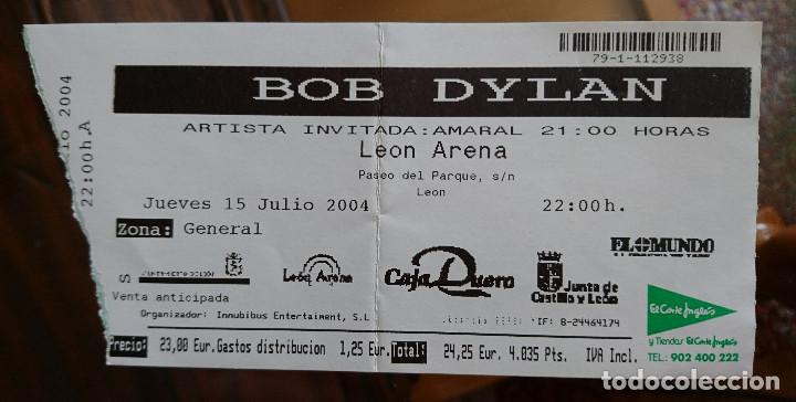 Entradas antiguas de conciertos: Entrada Concierto BOB DYLAN 2004 Le&oacute;n - Foto 1