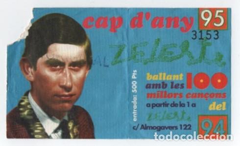Entradas antiguas de conciertos: ENTRADA FIN DE A&Ntilde;O SALA ZELESTE 94 95 - Foto 1