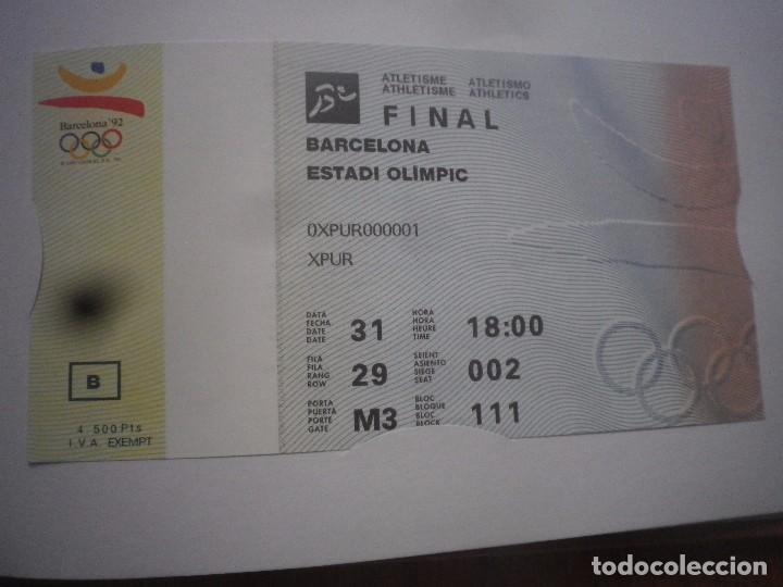 Entradas antiguas de conciertos: ENTRADA REPLICA FINAL OLIMPIADA BARCELONA - Foto 1