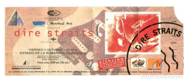 Entradas antiguas de conciertos: DIRE STRAITS (CONCIERTO EN ZARAGOZA). - Foto 1