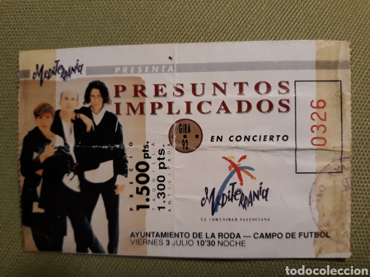 Entradas antiguas de conciertos: Entrada PRESUNTOS IMPLICADOS - Foto 1