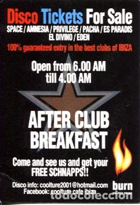 Entradas antiguas de conciertos: Flyer - Coolture Caf&eacute; - Ibiza - Foto 2