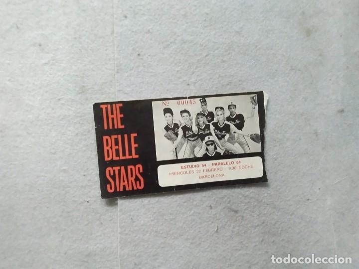 Entradas antiguas de conciertos: ENTRADA CONCIERTO THE BELLE STARS 22 DE FEBRERO  BARCELONA ESTUDIO 54
