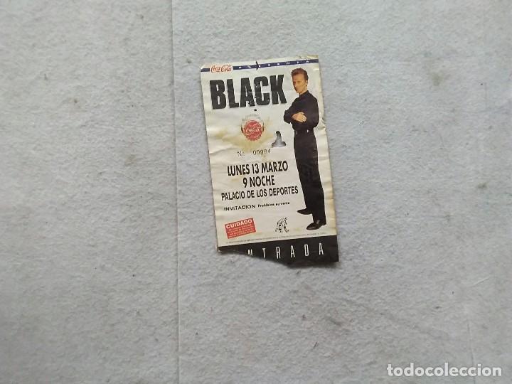 Entradas antiguas de conciertos: ENTRADA BLACK 13 DE MARZO PALACIO DE LOS DEPORTE BARCELONA A&Ntilde;OS 90
