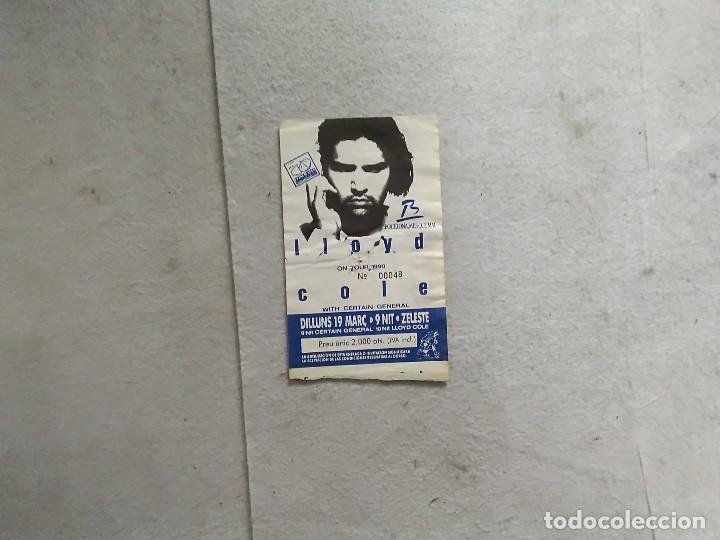 Entradas antiguas de conciertos: ENTRADA LLOYD COLE 19 DE MARZO SALA ZELESTE ON TOUR 1990 BARCELONA