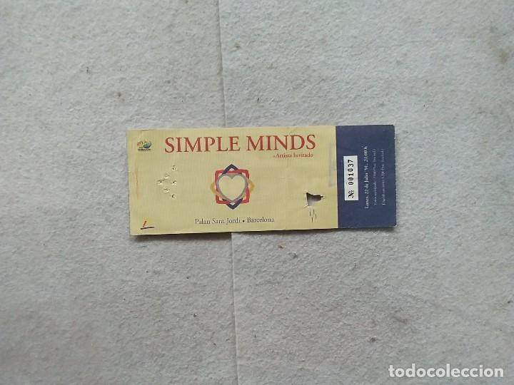 Entradas antiguas de conciertos: ENTRADA SIMPLE MINDS PALAU SANT JORDI BARCELONA 22 DE JULIO 1991