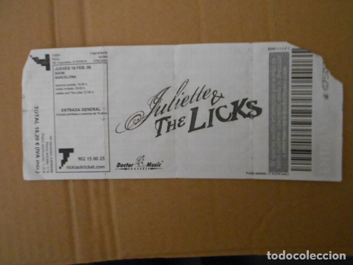 Entradas antiguas de conciertos: JULIETTE & THE LICKS - Foto 1