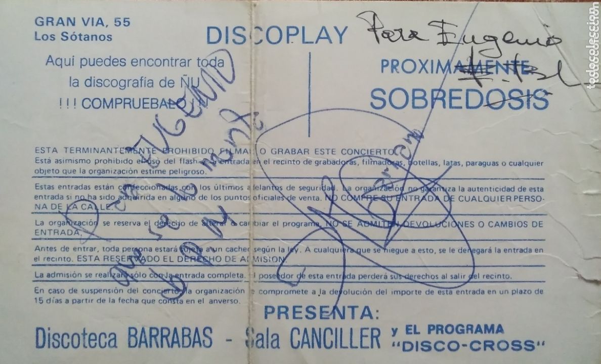 Entradas antiguas de conciertos: ENTRADA ORIGINAL CONCIERTO &Ntilde;U. - Foto 2
