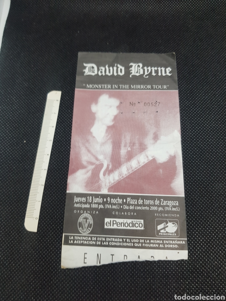 Entradas antiguas de conciertos: Entrada de concierto David Byrne - Foto 1