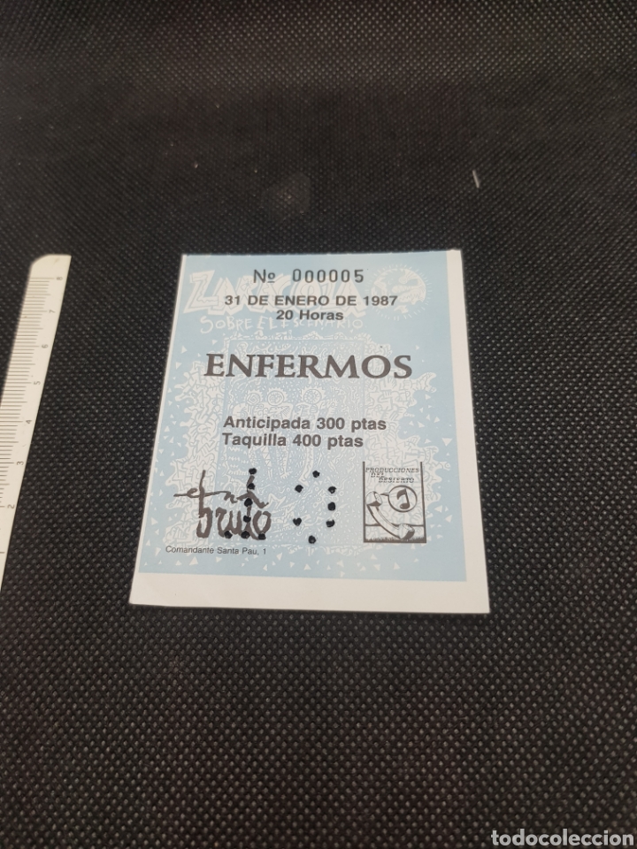 Entradas antiguas de conciertos: Entrada de concierto enfermos - Foto 1