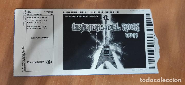 Entradas antiguas de conciertos: entrada leyendas del rock 2011 - Foto 1