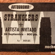 Entradas Antiguas de Conciertos: THE STRANGLERS. ENTRADA COMPLETA HISTÓRICO CONCIERTO AUTÓDROMO DE LASARTE EN 1983.