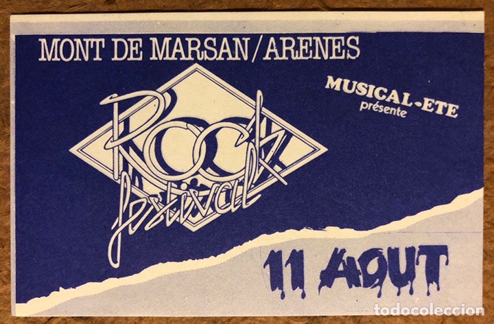 mont de marsan rock festival. autorización conc - Buy Concert tickets on  todocoleccion