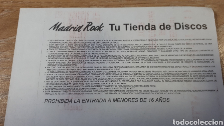 Entradas antiguas de conciertos: ENTRADA CONCIERTO ALICE COOPER - Foto 2