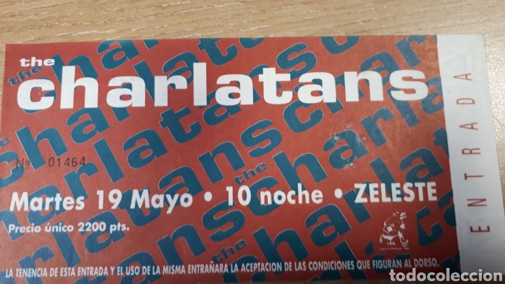 Entradas antiguas de conciertos: ENTRADA THE CHARLATANS USADA - Foto 1