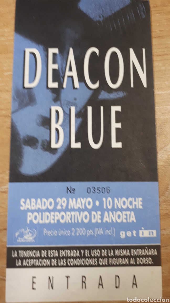 Entradas antiguas de conciertos: ENTRADA DEACON BLUE - Foto 1