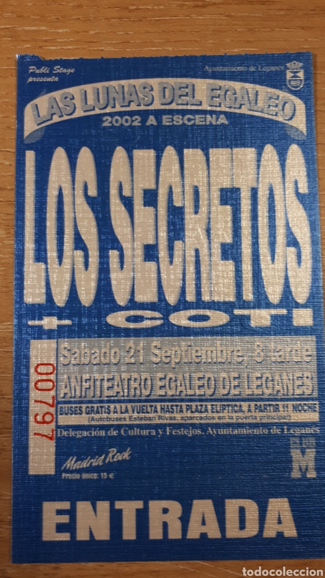 Entradas antiguas de conciertos: ENTRADA LOS SECRETOS Y COTI - Foto 1