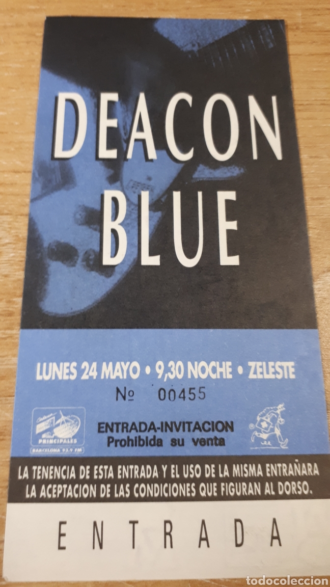 Entradas antiguas de conciertos: ENTRADA CONCIERTO DE DEACON BLUE - Foto 1