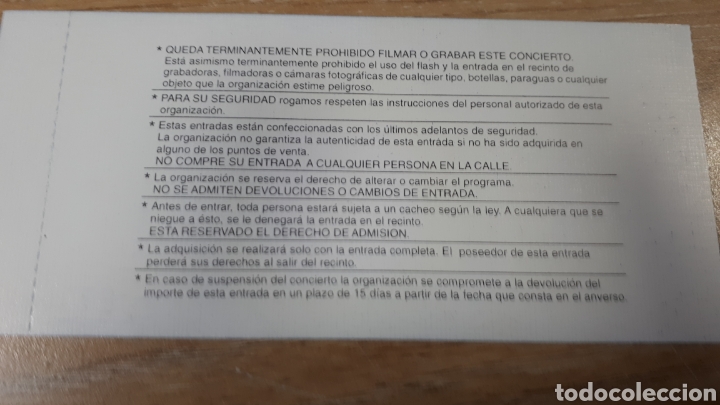 Entradas antiguas de conciertos: ENTRADA CONCIERTO DE DORO - Foto 2