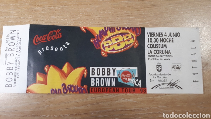 Entradas antiguas de conciertos: ENTRADA CONCIERTO DE BOBBY BROWN - Foto 1