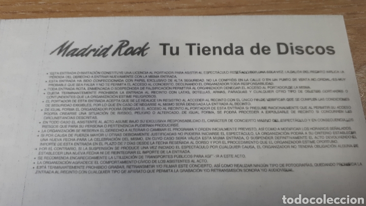 Entradas antiguas de conciertos: ENTRADA CONCIERTO DE THE MISSION - Foto 2