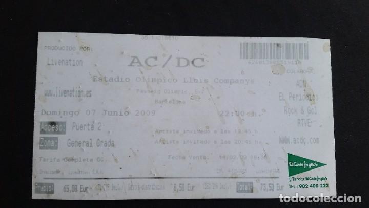 Entradas antiguas de conciertos: entrada AC/DC 2009 Barcelona - Foto 1