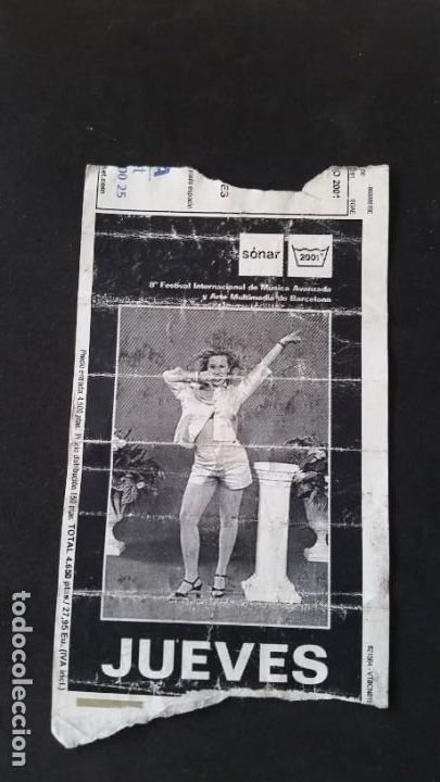 Entradas antiguas de conciertos: entrada S&oacute;nar 2001 - Foto 1