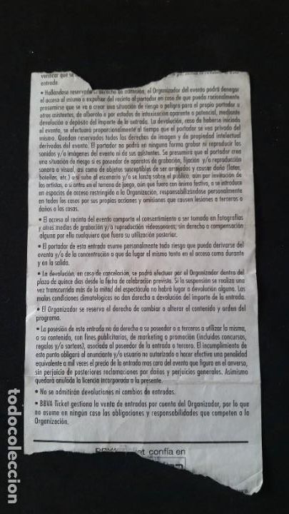 Entradas antiguas de conciertos: entrada S&oacute;nar 2001 - Foto 2