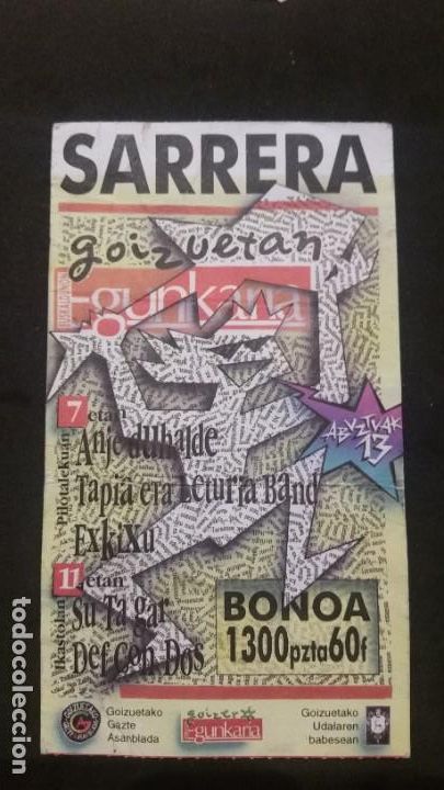 Entradas antiguas de conciertos: entrada concierto sutagar Def Con Dos - Foto 1