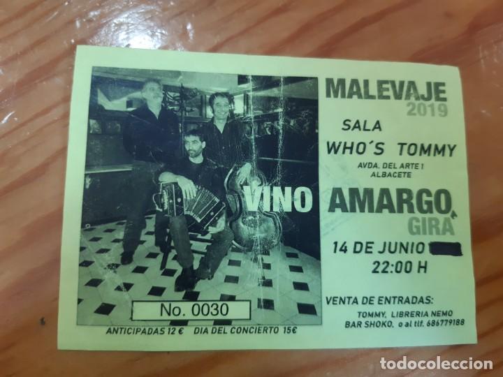 Entradas antiguas de conciertos: entrada MALEVAJE - Foto 1