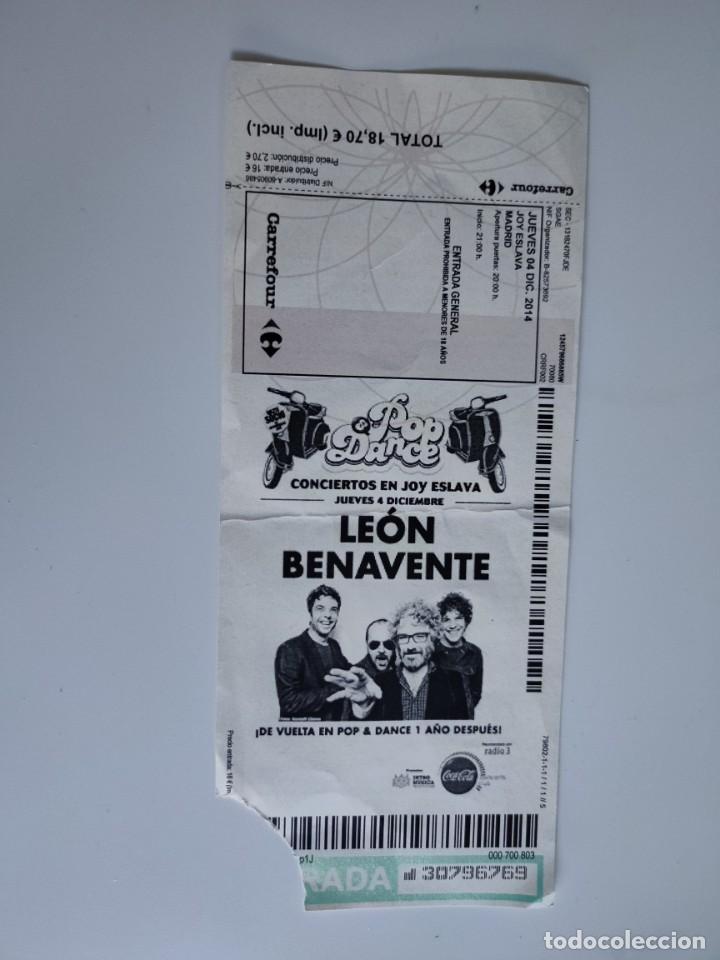 Entradas antiguas de conciertos: Entrada Le&oacute;n Benavente - Foto 2