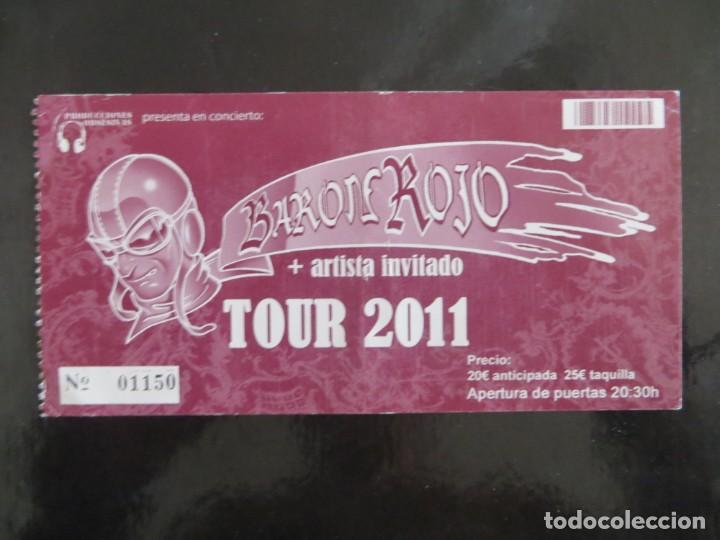 Entradas antiguas de conciertos: BARON ROJO : TICKET BARCELONA 2011 - Foto 1