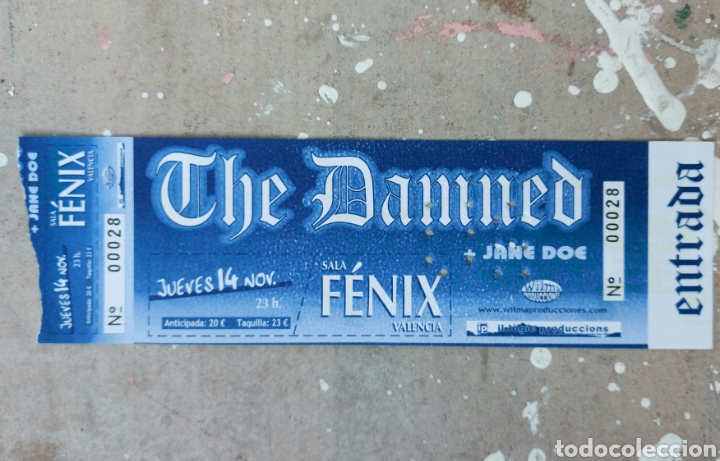Entradas antiguas de conciertos: ENTRADA CONCIERTO THE DAMNED - Foto 1