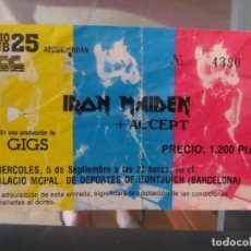 Entradas Antiguas de Conciertos: IRON MAIDEN & ACCEPT : TICKET ORIGINAL!!!!!! (BARCELONA 1984)