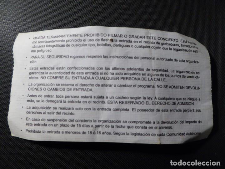Entradas antiguas de conciertos: ENTRADA LOS CHIKOS DEL MAIZ. A&Ntilde;O 2011 - Foto 2