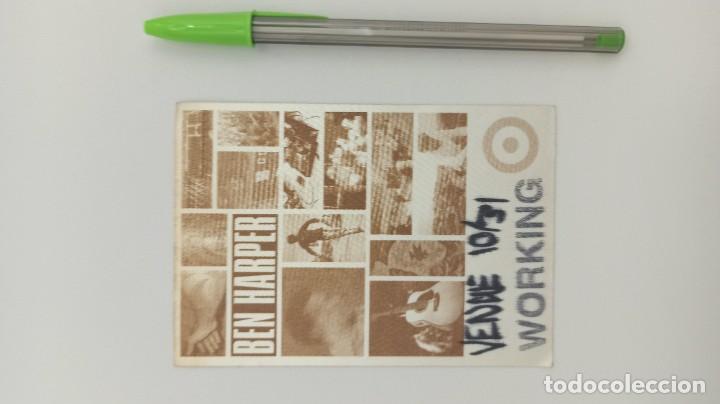Entradas antiguas de conciertos: BEN HARPER WORKING PASS BACKSTAGE ENVIO CERTIFICADO GRATIS - Foto 1