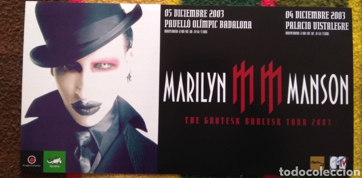 Entradas antiguas de conciertos: C&aacute;rtel Marilyn Manson - Foto 1