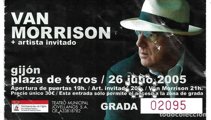 Entradas antiguas de conciertos: VAN MORRISON. Gij&oacute;n, Plaza de Toros - Foto 1