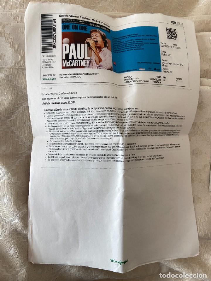 Entradas antiguas de conciertos: ENTRADA PAULMCCARTNEY CONCIERTO MADRD - Foto 1