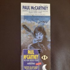 Entradas Antiguas de Conciertos: ENTRADA CON MATRIZ PAUL MCCARTNEY THE NEW WORLD TOUR BARCELONA 1993 BEATLES. Lote 250114480