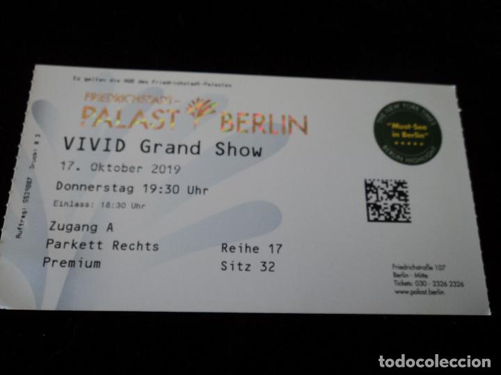 Entradas antiguas de conciertos: entrada al palast berlin, vivid - Foto 2