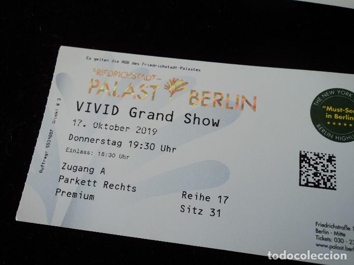 Entradas antiguas de conciertos: entrada al palast berlin, vivid - Foto 2