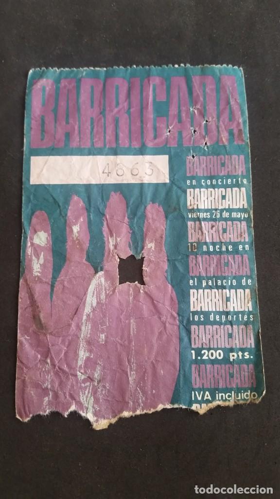 Entradas antiguas de conciertos: Entrada concierto barricada - Foto 1
