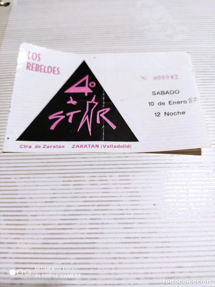 Entradas antiguas de conciertos: entrada LOS REBELDES 1987 - Foto 1