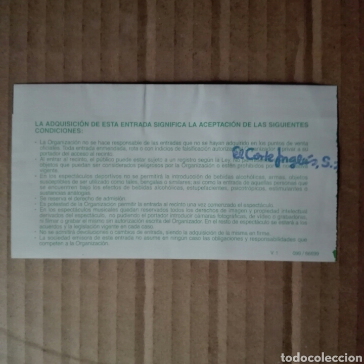 Entradas antiguas de conciertos: ENTRADA BUNBURY 2009 - Foto 2